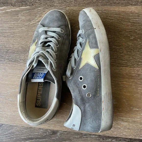 【Golden 】 Super Star Sneakers Gray Code(23-25.5cm) Golden Goose - Super-Star low-top sneakers grey - The Corner